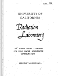 Cover page: RADIOFREQUENCY POWER LOSSES COMPARED FOR FOUR LINEAR ACCELERATOR CONFIGURATIONS