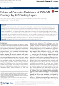 Cover page: Enhanced Corrosion Resistance of PVD-CrN Coatings by ALD Sealing Layers.