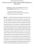 Cover page of The Ethics of Life as It Could Be: Do We Have Moral Obligations to Artificial Life?