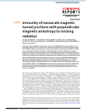 Cover page: Immunity of nanoscale magnetic tunnel junctions with perpendicular magnetic anisotropy to ionizing radiation