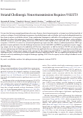 Cover page: Striatal Cholinergic Neurotransmission Requires VGLUT3