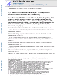Cover page: Age Differences in Hospital Mortality for Acute Myocardial Infarction: Implications for Hospital Profiling.