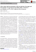 Cover page: Observation and measurements of the production of prompt and non-prompt [Formula: see text] mesons in association with a [Formula: see text] boson in [Formula: see text] collisions at [Formula: see text] with the ATLAS detector.