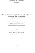 Cover page: Electrostatic Sensing for Underwater Object Detection and Localization