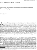 Cover page: Judges and their Allies:  The Synergy between the Constitutional Court and Judicial Support Networks in Turkey