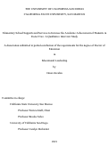 Cover page: Elementary School Supports and Services to Increase the Academic Achievement of Students in Foster Care: A Qualitative Interview Study