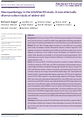 Cover page: Neuropathology in the LifeAfter90 study: A new ethnically diverse cohort study of oldest-old.