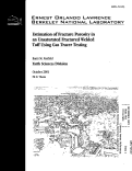 Cover page: Estimation of Fracture Porosity in an Unsaturated Fractured Welded Tuff Using Gas Tracer Testing