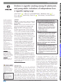 Cover page: Declines in cigarette smoking among US adolescents and young adults: indications of independence from e-cigarette vaping surge