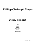 Cover page: Netz, benetzt
