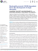 Cover page: Neutrophils promote CXCR3-dependent itch in the development of atopic dermatitis