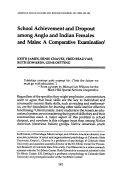 Cover page: School Achievement and Dropout among Anglo and Indian Females and Males: A Comparative Examination