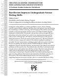 Cover page of Peer Review Improves Undergraduate Science Writing Skills