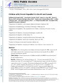 Cover page: Children with Chronic Hepatitis B in the United States and Canada