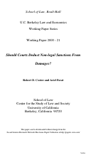 Cover page: Should Courts Deduct Non-Legal Sanctions from Damages?