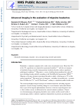 Cover page: Advanced Imaging in the Evaluation of Migraine Headaches.