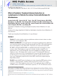 Cover page: Effect of Radiation Treatment Volume Reduction on Lymphopenia in Patients Receiving Chemoradiotherapy for Glioblastoma.