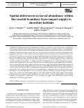 Cover page: Spatial differences in larval abundance within the coastal boundary layer impact supply to shoreline habitats