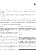 Cover page: Dietary cholesterol and egg intake in relation to incident cardiovascular disease and all-cause and cause-specific mortality in postmenopausal women