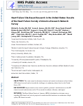 Cover page: Heart Failure Site-Based Research in&nbsp;the United States Results of the Heart Failure Society of America Research&nbsp;Network Survey