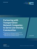 Cover page of Partnering with Transportation Network Companies to Serve Low-Density Communities