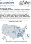 Cover page: The Potential Impact of Voter Identification Laws on Transgender Voters in the 2018 General Election