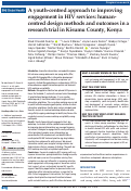Cover page: A youth-centred approach to improving engagement in HIV services: human-centred design methods and outcomes in a research trial in Kisumu County, Kenya.