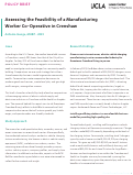 Cover page: Assessing the Feasibility of a Manufacturing Worker Co-Operative in Crenshaw