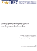 Cover page: Property Damage Crash Equivalency Factors for Solving the Crash Frequency-Severity Dilemma: Case Study on South Korean Rural Roads