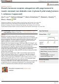 Cover page: Growth hormone receptor antagonism with pegvisomant in insulin resistant non-diabetic men: A phase II pilot study