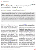 Cover page: Scalable, high quality, whole genome sequencing from archived, newborn, dried blood spots