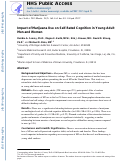 Cover page: Impact of marijuana use on self‐rated cognition in young adult men and women