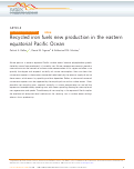 Cover page: Recycled iron fuels new production in the eastern equatorial Pacific Ocean