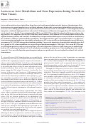 Cover page: Lactococcus lactis Metabolism and Gene Expression during Growth on Plant Tissues