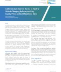 Cover page of California Can Improve Access to Electric Vehicle Charging By Incorporating Equity, Price, and Grid Readiness Data