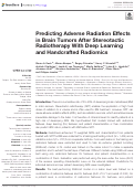 Cover page: Predicting Adverse Radiation Effects in Brain Tumors After Stereotactic Radiotherapy With Deep Learning and Handcrafted Radiomics
