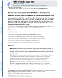 Cover page: Perioperative Gabapentin Does Not Reduce Postoperative Delirium in Older Surgical Patients: A Randomized Clinical Trial.