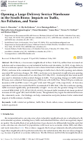 Cover page: Opening a Large Delivery Service Warehouse in the South Bronx: Impacts on Traffic, Air Pollution, and Noise.