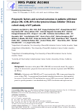 Cover page: Prognostic factors and survival outcomes in patients with chronic myeloid leukemia in blast phase in the tyrosine kinase inhibitor era: Cohort study of 477 patients.