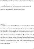 Cover page: Impact of CO2 geological sequestration on the nucleation of earthquakes