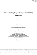 Cover page: Advanced Lighting Program Development (BG9702800) Final Report