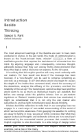 Cover page: Introduction: Beside Thinking