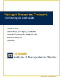 Cover page: Hydrogen Storage and Transport: Technologies and Costs