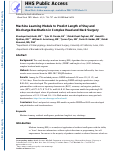 Cover page: Machine learning models to predict length of stay and discharge destination in complex head and neck surgery