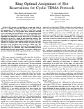 Cover page: Ring Optimal Assignment of Slot Reservations for Cyclic TDMA Protocols