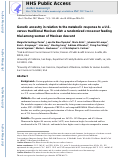 Cover page: Genetic ancestry in relation to the metabolic response to a US versus traditional Mexican diet: a randomized crossover feeding trial among women of Mexican descent