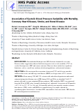 Cover page: Association of Systolic Blood Pressure Variability With Mortality, Coronary&nbsp;Heart&nbsp;Disease, Stroke, and&nbsp;Renal&nbsp;Disease