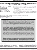 Cover page: Opioid Treatment Is Associated with Recurrent Healthcare Visits, Increased Side Effects, and Pain