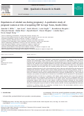 Cover page: Experiences of alcohol use during pregnancy: A qualitative study of pregnant women at risk of acquiring HIV in Cape Town, South Africa