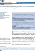 Cover page: Increased ocular wall thickness and decreased globe volume in children with mucopolysaccharidosis type VI.